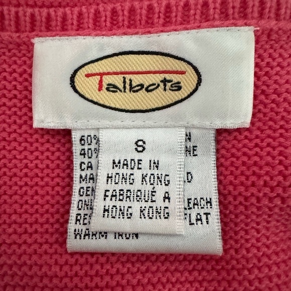 Talbots Pink Cardigan Sweater with Long Sleeves and Soft Texture - Picture 5 of 8